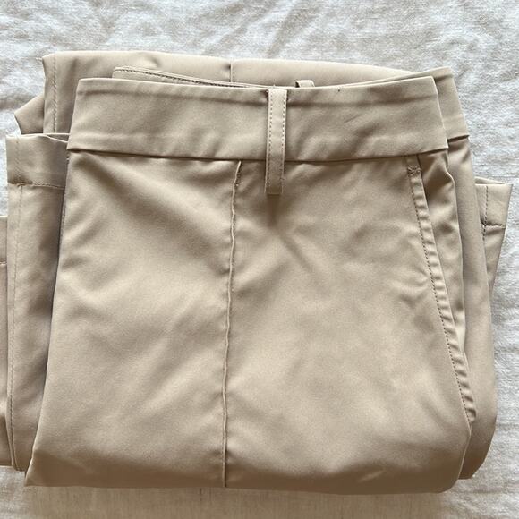 LATTELIER Women’s Cropped Flared Trousers, Light Camel, Size L - Picture 2 of 8